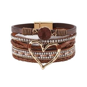 Multi-Layer Heart Magnetic Bracelet